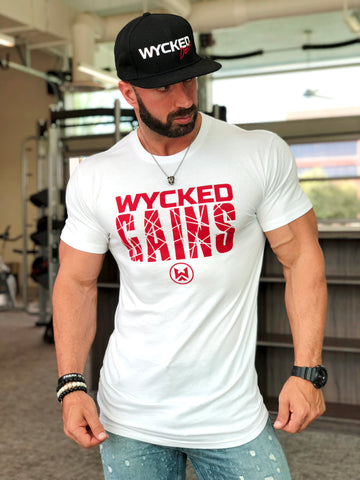WYCKED GAINS - WHITE & WYCKED RED